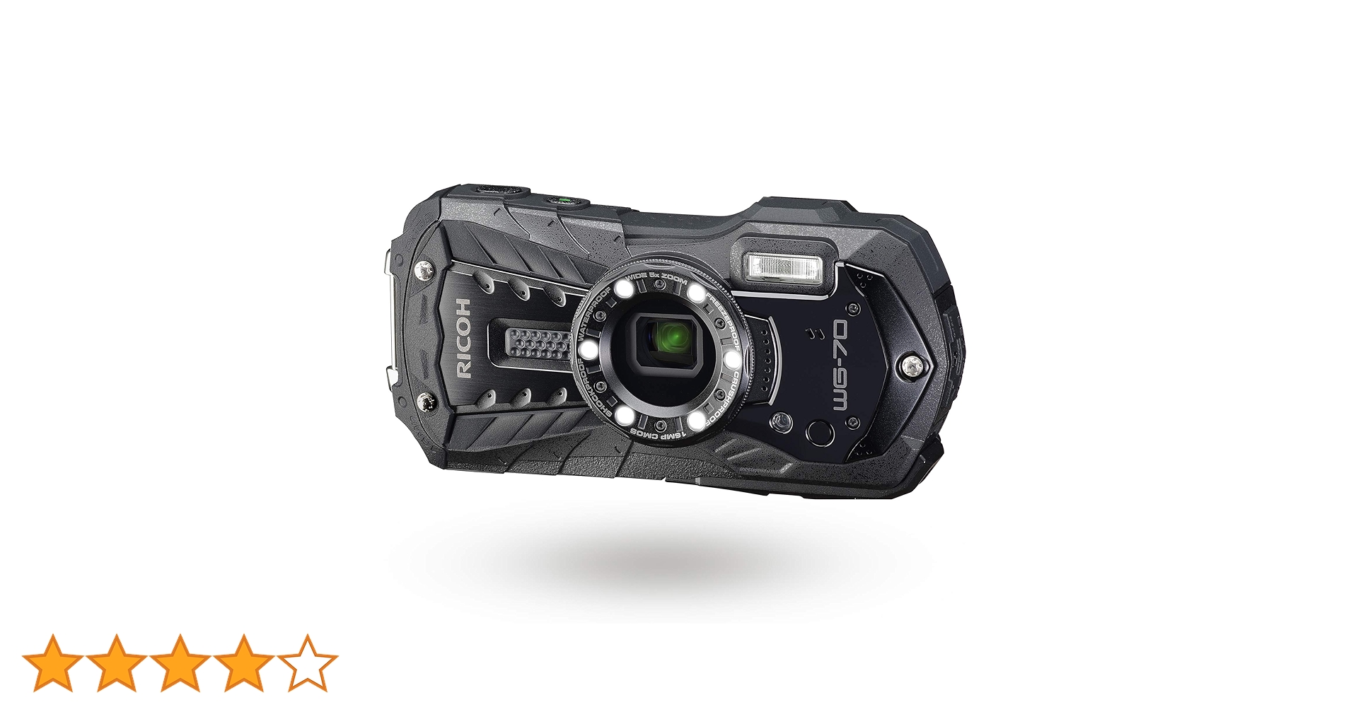 未使用RICOH☆WG-70☆BLACK現場監督☆コンパクトデジタルカメラ防水黒 Amazon | RICOH WG-70 ブラック リコー本格防水デジタルカメラ 14m防水